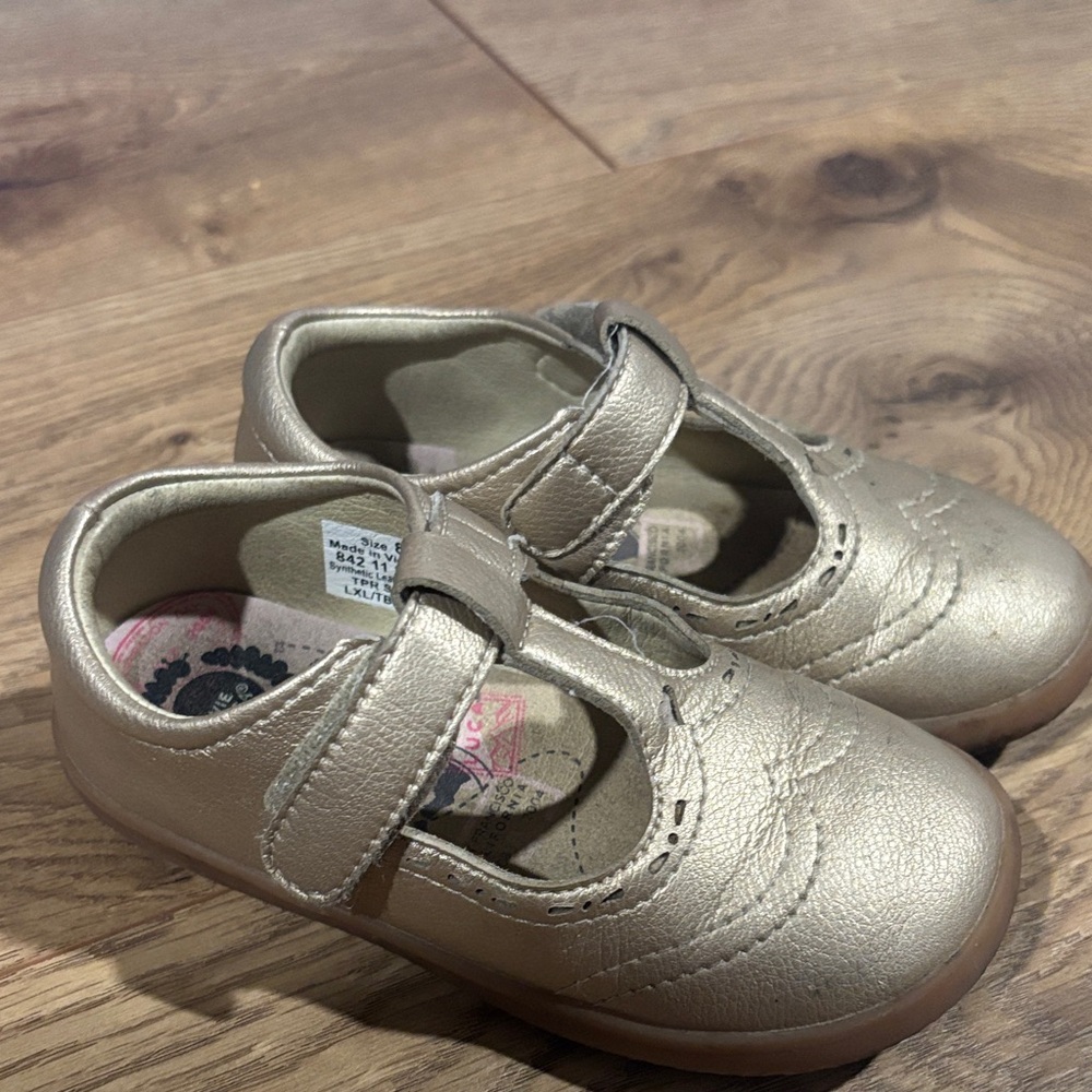 Livie & Luca Gold Kids Shoes with Strap